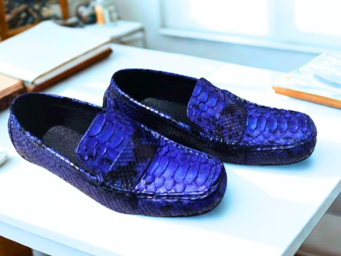Snakeskin Moccasin Shoes - LFM Fashion