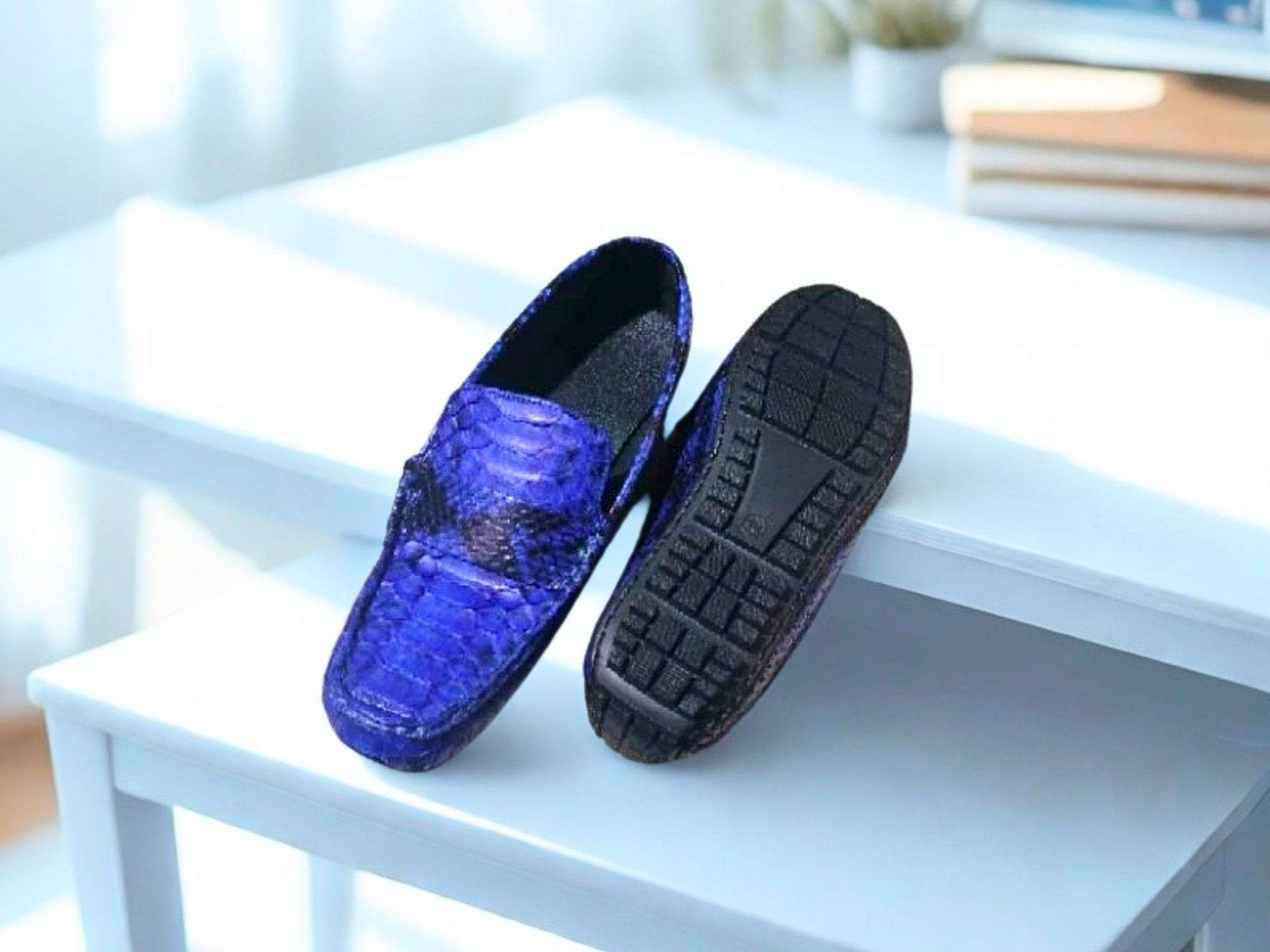 Snakeskin Moccasin Shoes - LFM Fashion