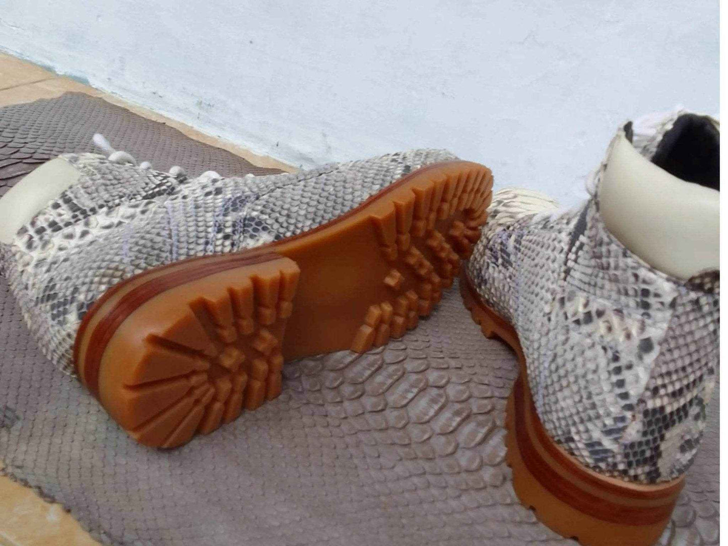 Snakeskin Python Leather Boots