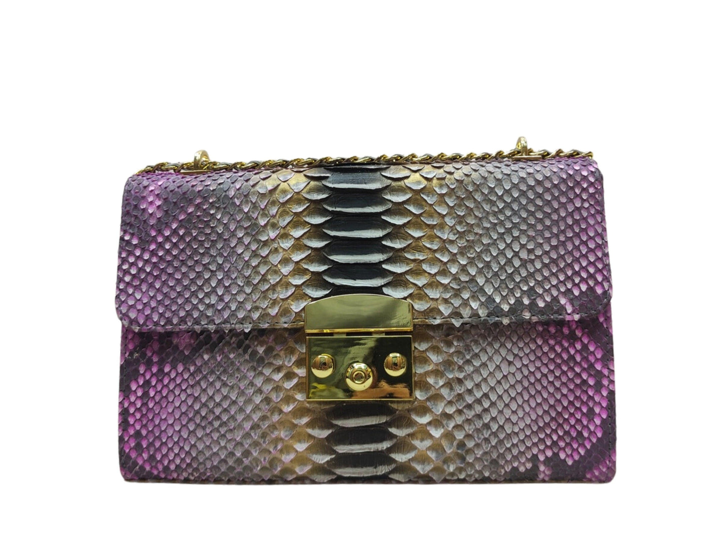 Python Bags Snakeskin Python Small Handbag Purple Python Jacket by LFM Fashion