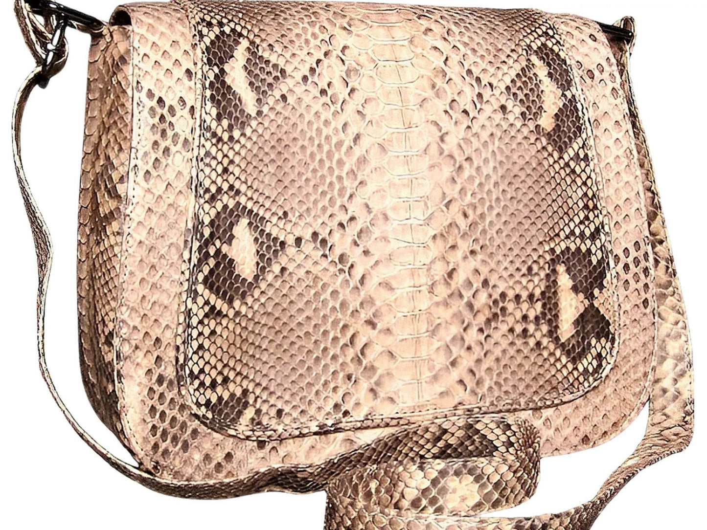 Snakeskin Saddle Bag Purse - LFM Fashion