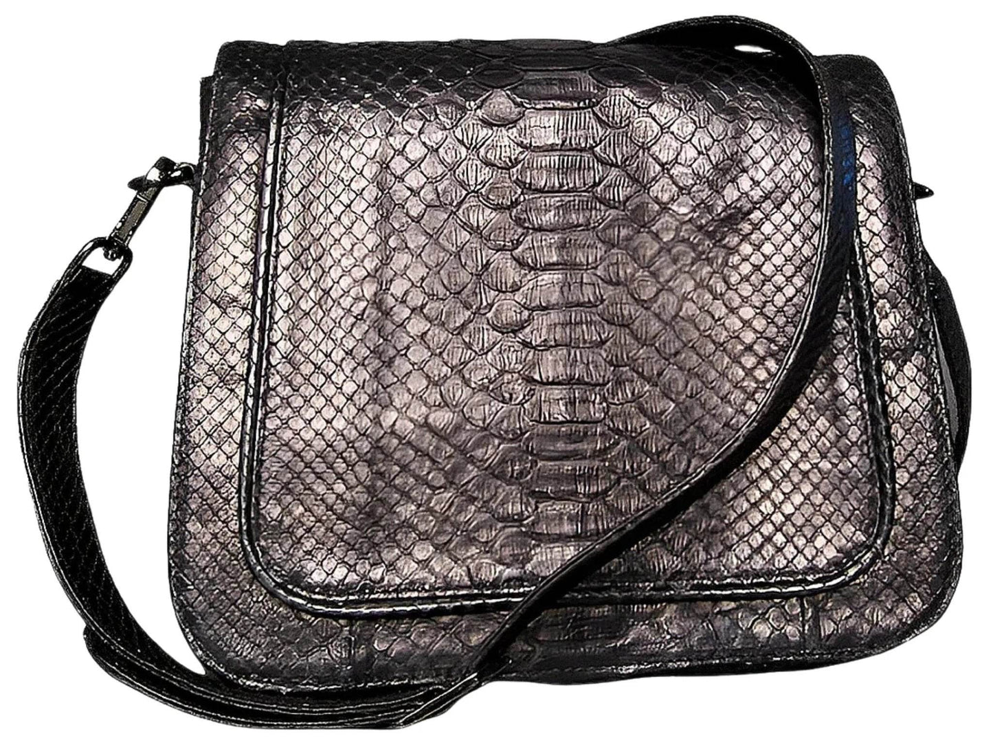 Snakeskin Saddle Bag Purse - LFM Fashion