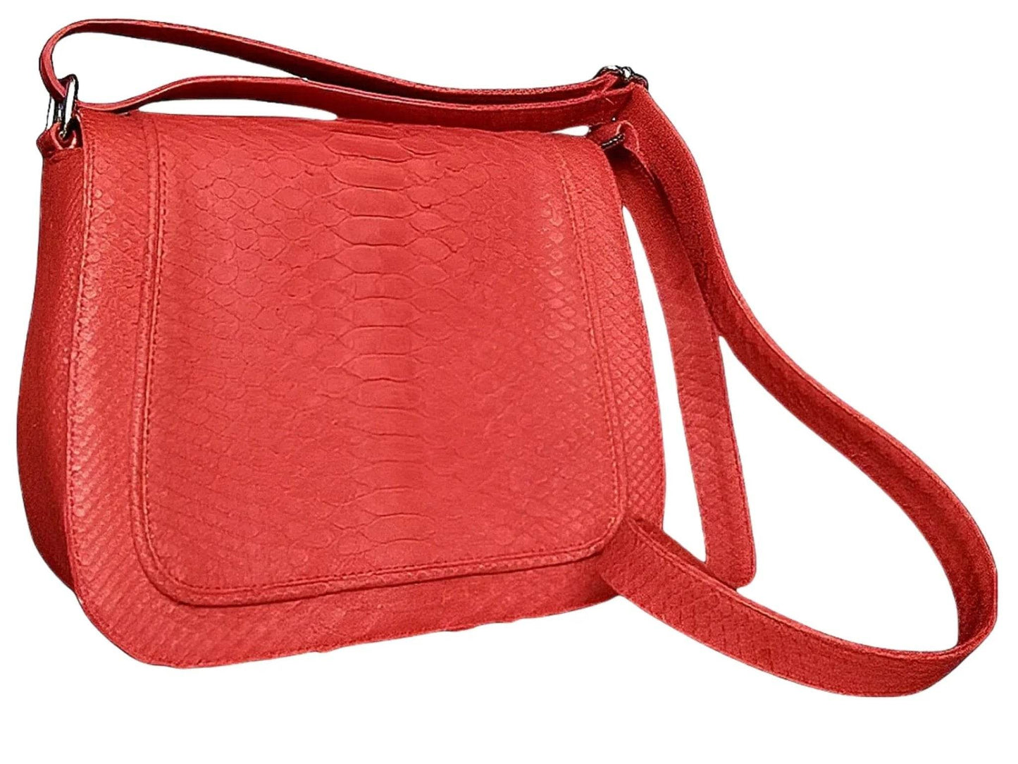 Snakeskin Saddle Bag Purse - LFM Fashion