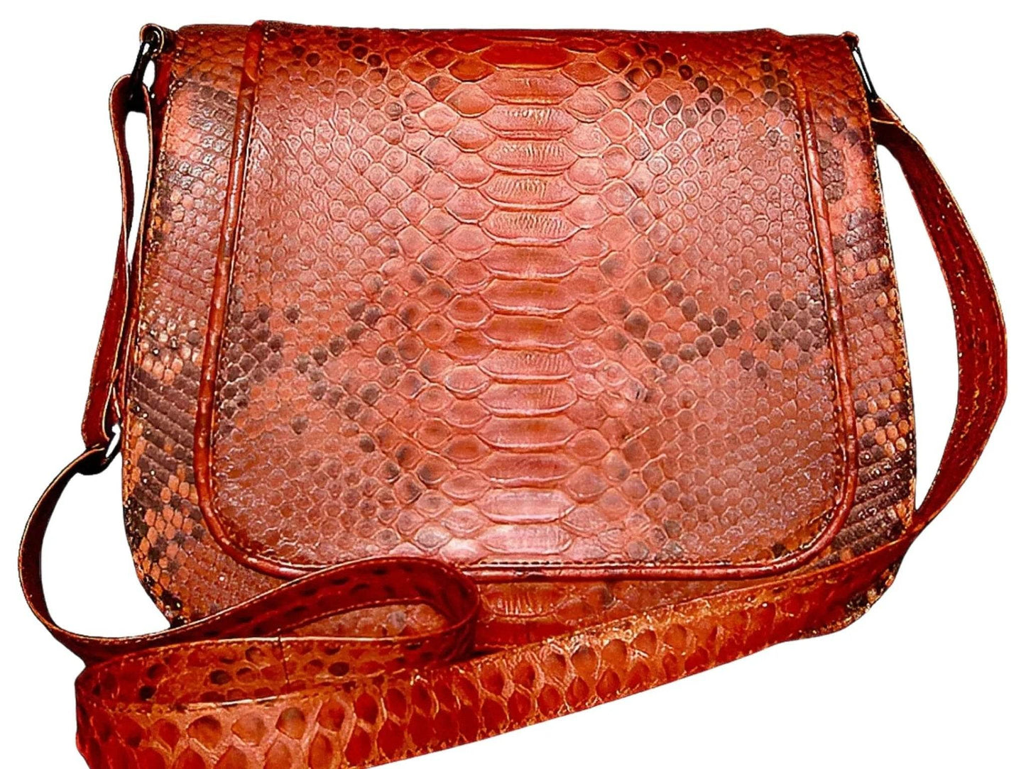 Snakeskin Saddle Bag Purse - LFM Fashion
