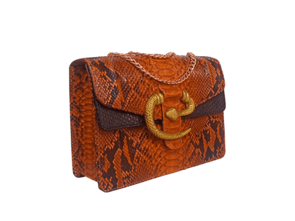 Snakeskin Shoulder Flap Bag Python Jacket by LFM Fashion
