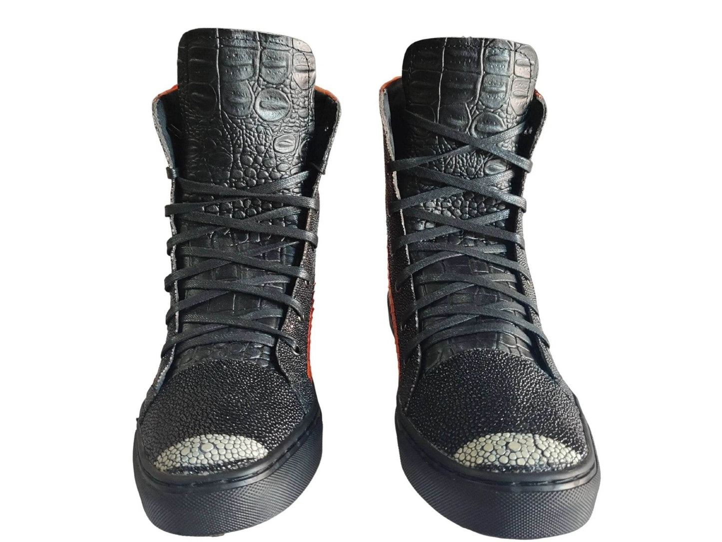 Snakeskin Sneaker Boots Shoes - LFM Fashion