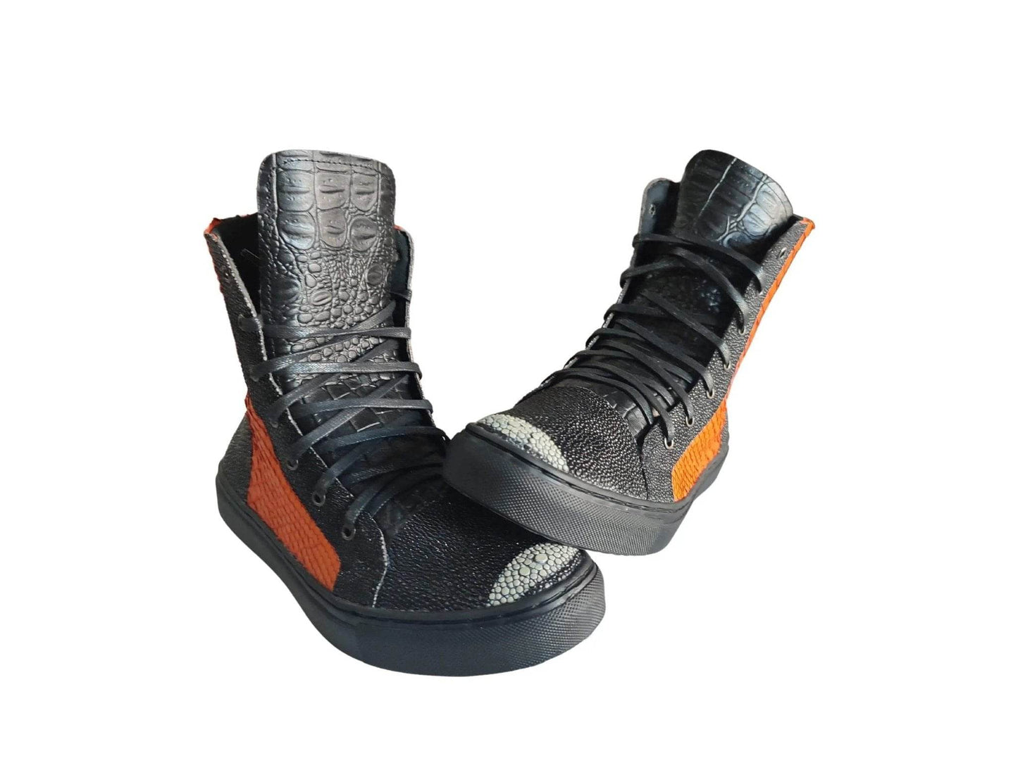 Snakeskin Sneaker Boots Shoes - LFM Fashion