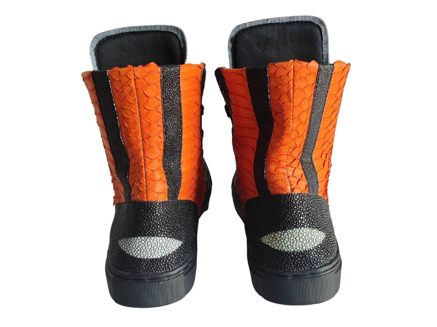 Snakeskin Sneaker Boots Shoes - LFM Fashion