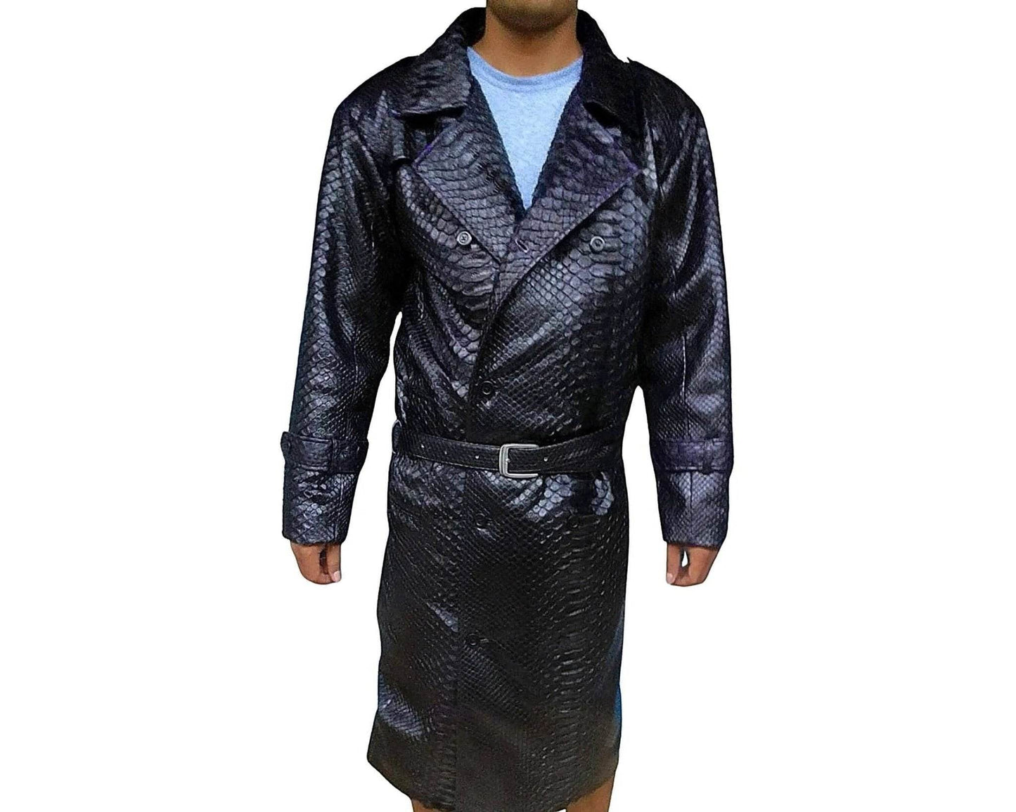 Snakeskin Trench Coats - LFM Fashion