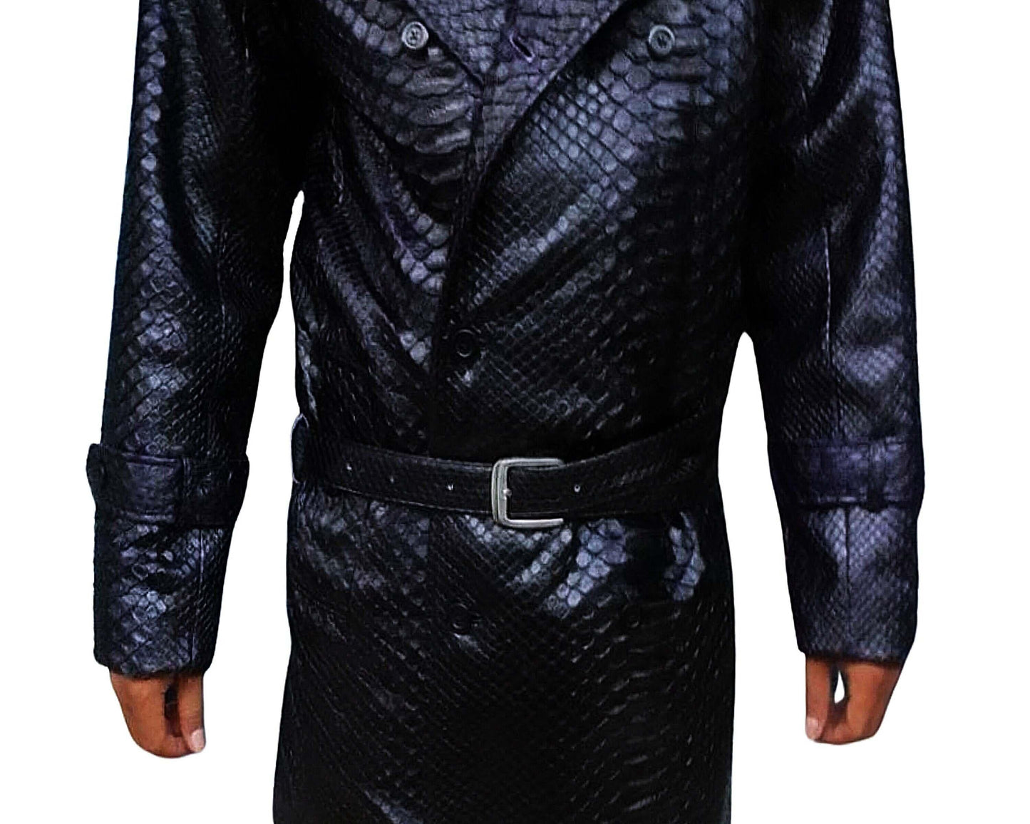 Snakeskin Trench Coats Python Jacket by LFM Fashion