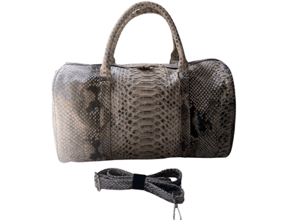 Snakeskin Weekender Bag Brown Python Jacket by LFM Fashion