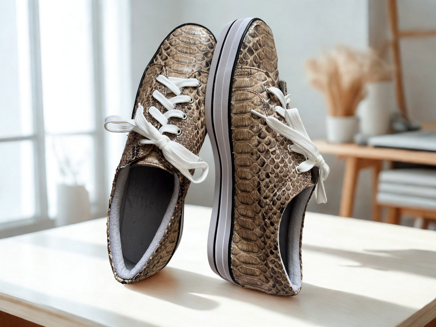 Snakeskin Sneakers Mens - 10