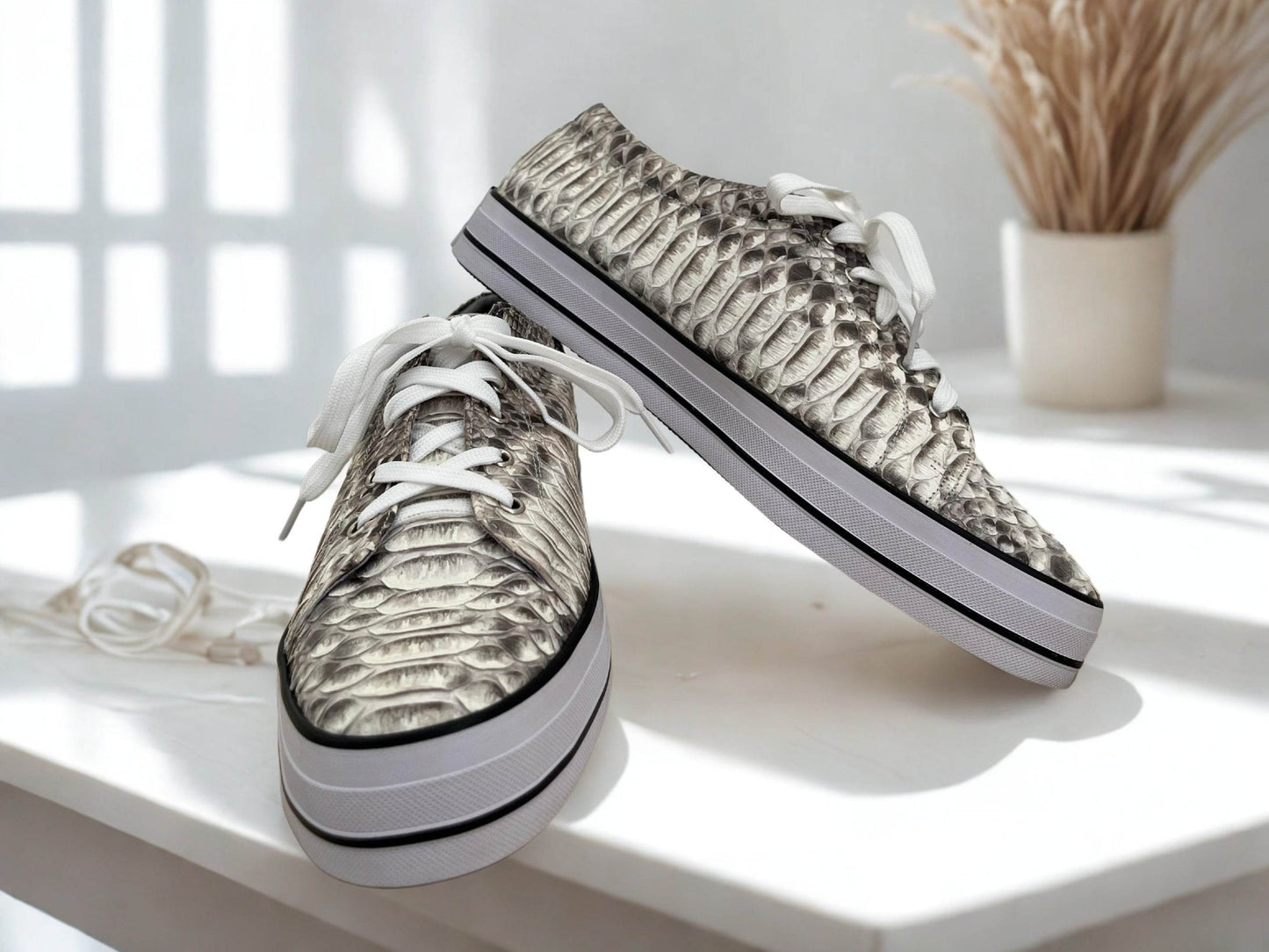 Snakeskin Sneakers Mens - LFM Fashion