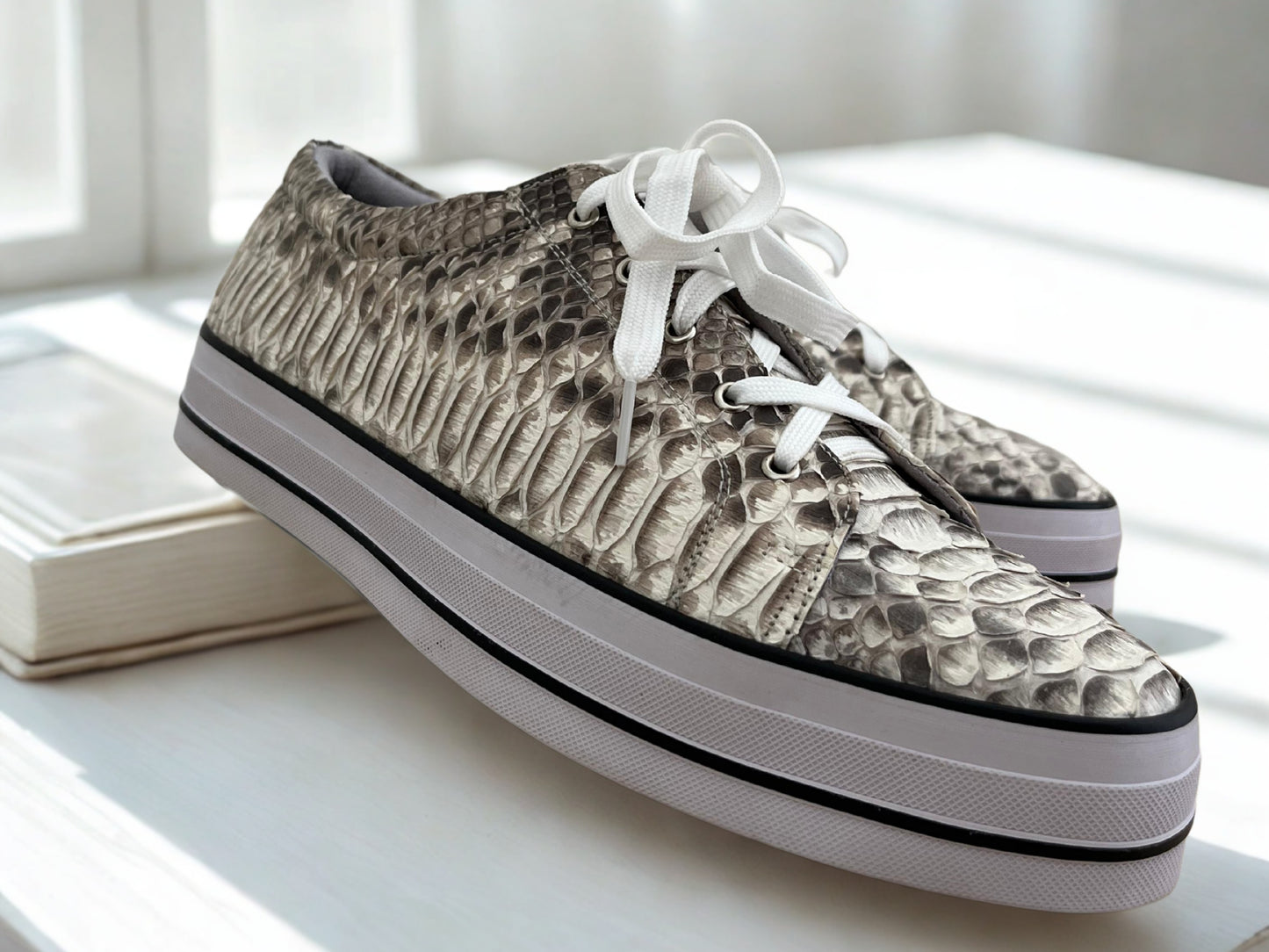 Snakeskin Sneakers Mens - 3