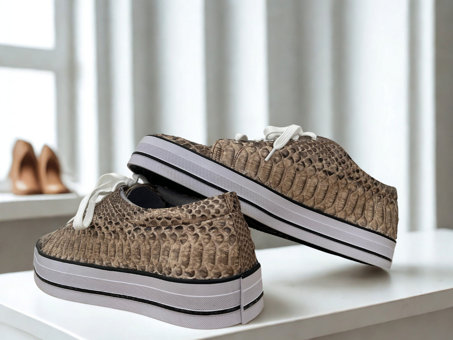 Snakeskin Sneakers Mens - 7