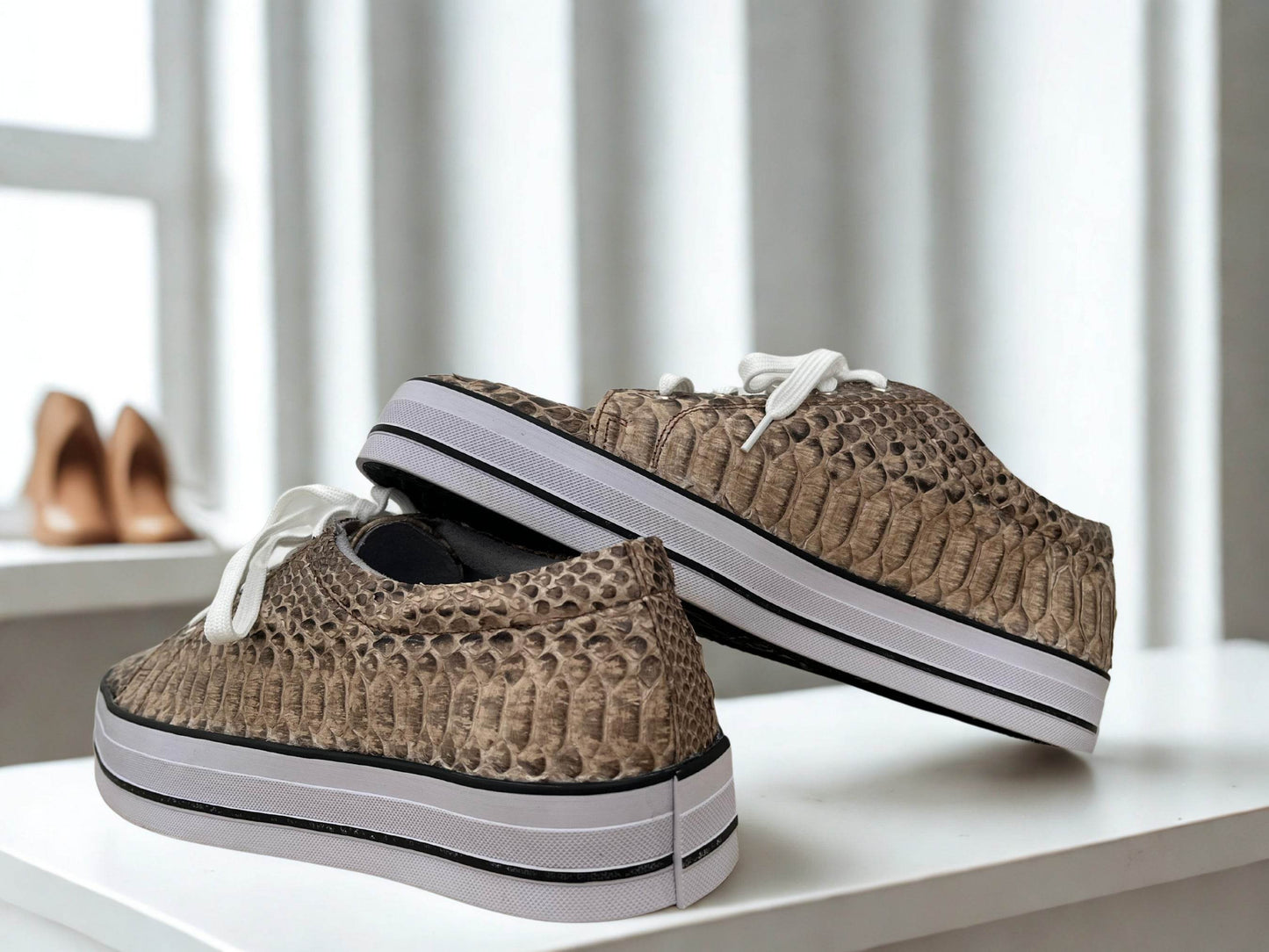 Snakeskin Sneakers Mens - LFM Fashion