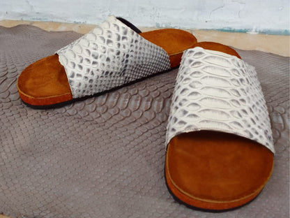 Shoes Summer Snakeskin Leather Sandals Python Jacket by LFM Fashion
