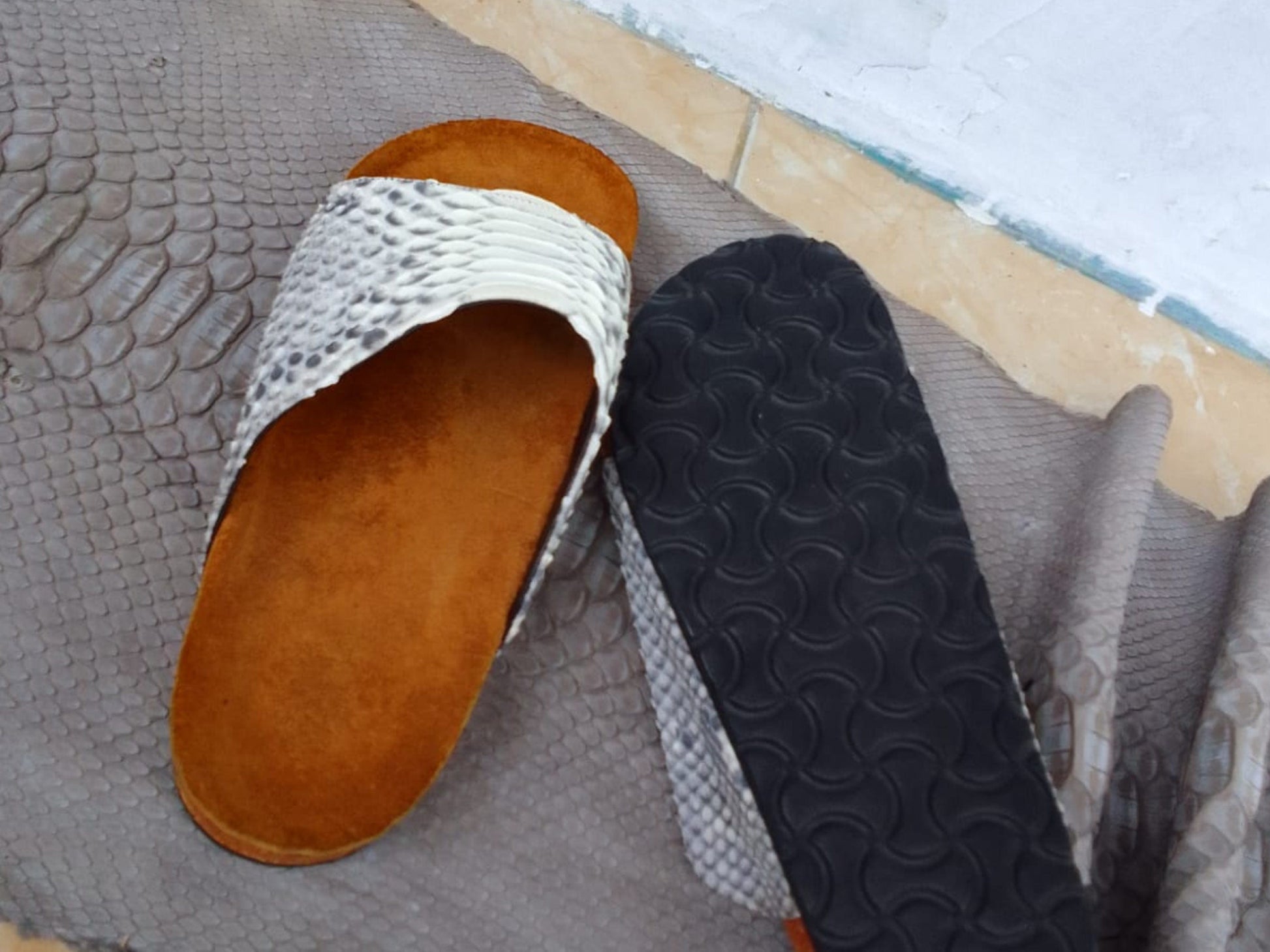 Shoes Summer Snakeskin Leather Sandals Python Jacket by LFM Fashion