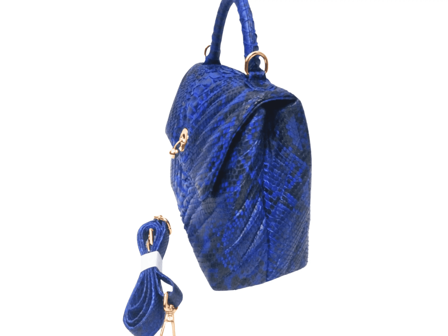 Triangle Quilt Snakeskin Handbag - Python Jacket by LFM Fashion