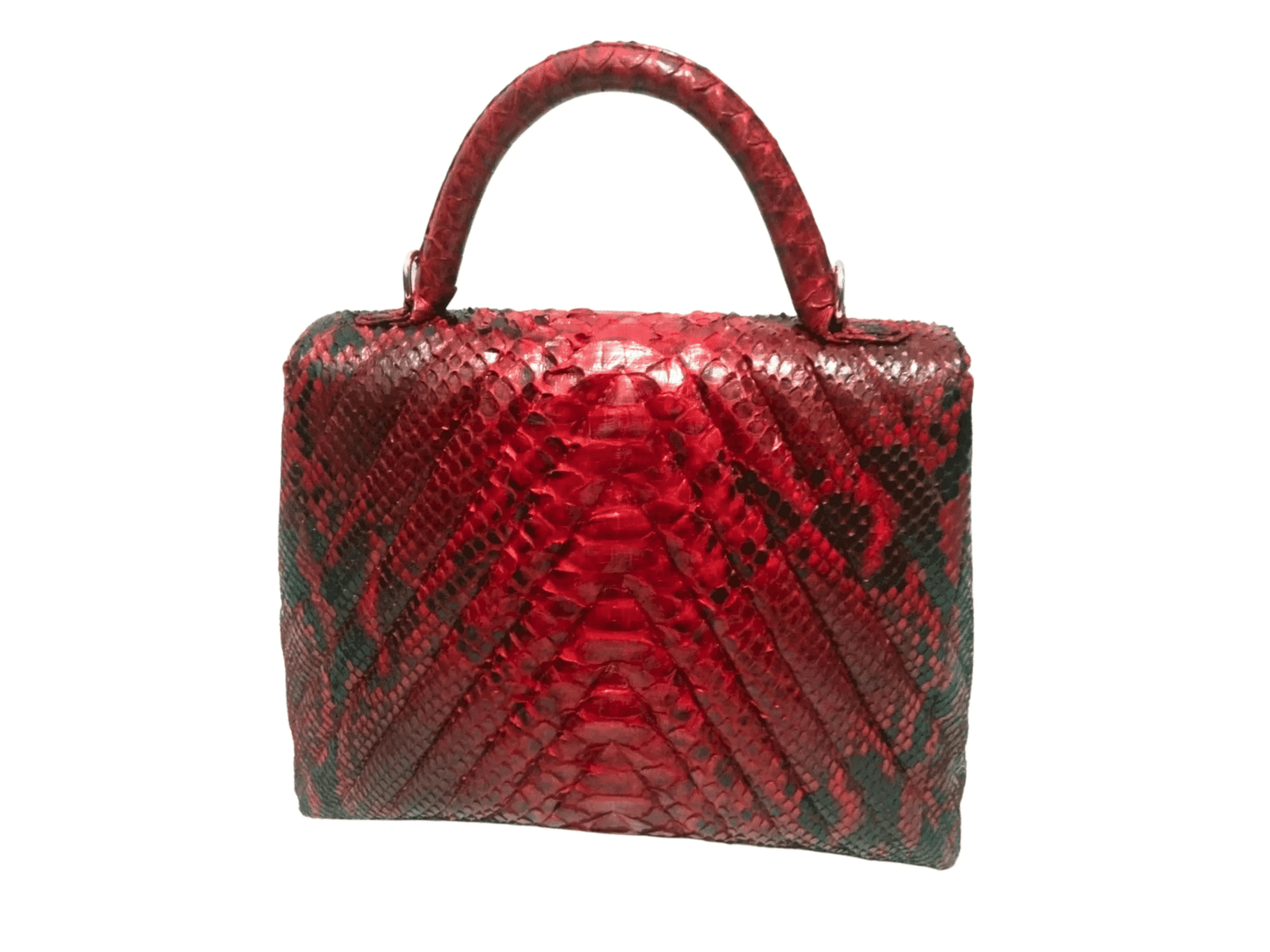 Triangle Quilt Snakeskin Handbag - Python Jacket by LFM Fashion