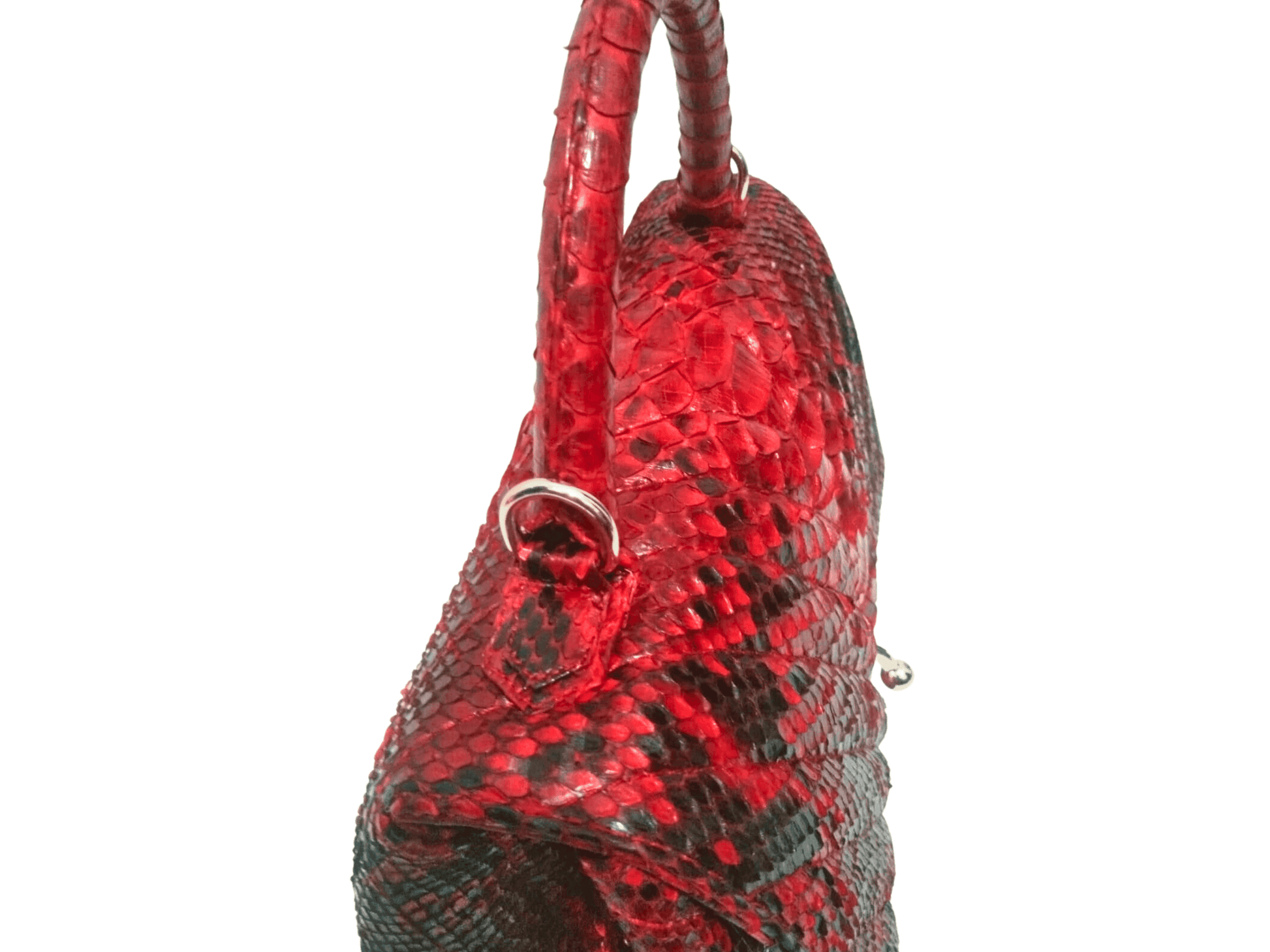 Triangle Quilt Snakeskin Handbag Python Jacket by LFM Fashion