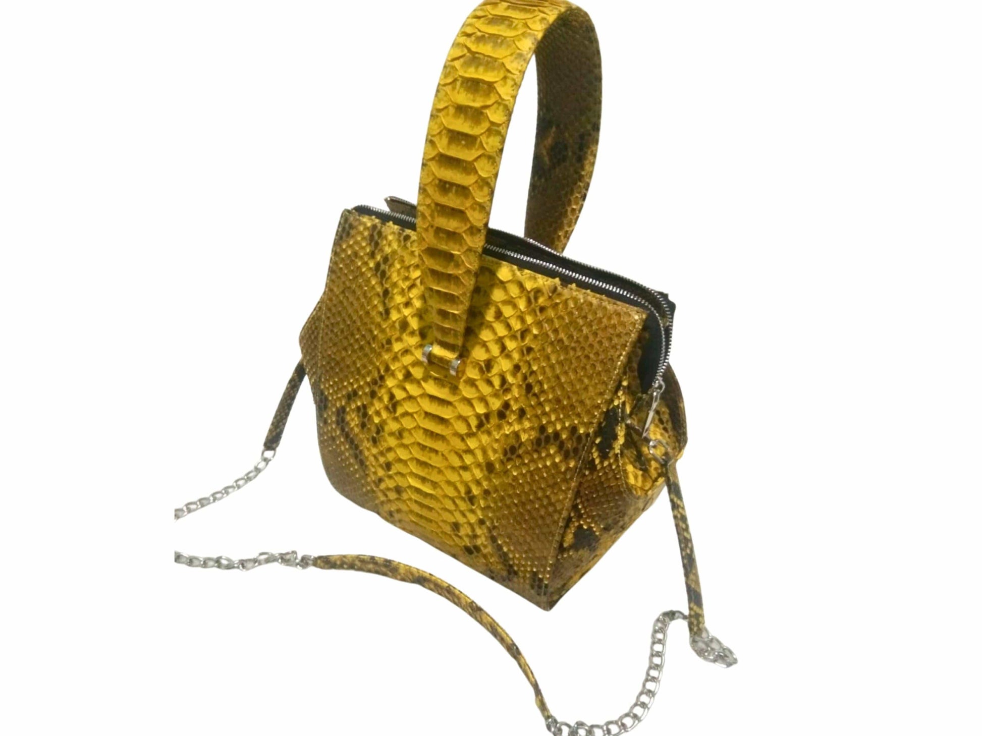 Yellow Python Bag Python Jacket by LFM Fashion