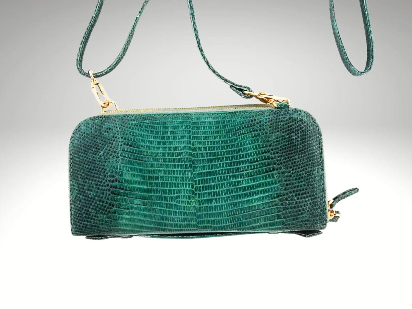 Zip Around Wallet Crossbody Leather Strap - Python Jacket by LFM Fashion