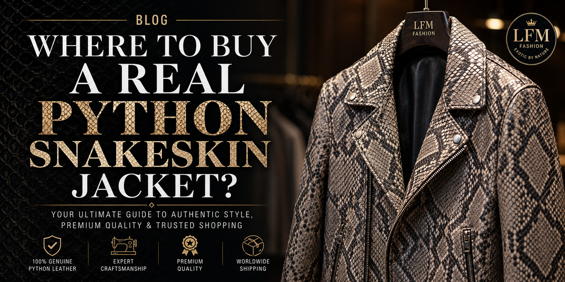 Where to buy a real python snakeskin jacket – LFM Fashion luxury leather guide