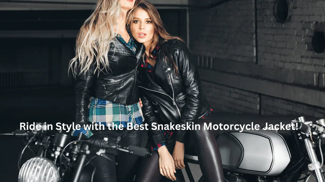 Ride in Style with the Best Snakeskin Motorcycle Jacket! - Python Jacket by LFM Fashion