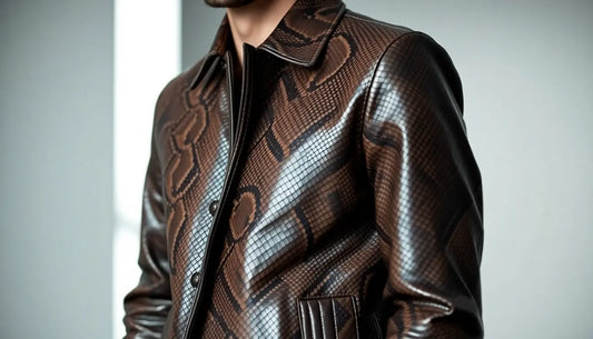 Python Jacket Trends: A Reason to Choose Snakeskin Leather - Python Jacket by LFM Fashion