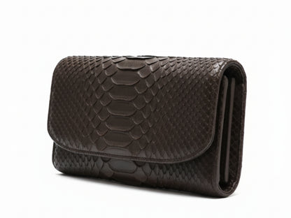 Luxury Genuine Python Snakeskin Wallet for Women: Exotic Skin Purse Gift