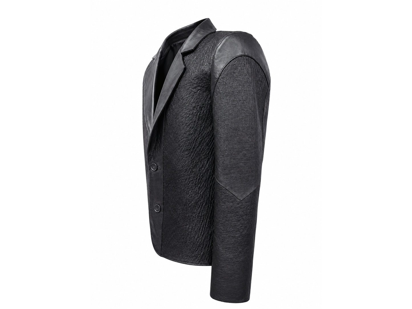 Genuine Shark Skin Suit Dress | Black Leather Blazer Pants