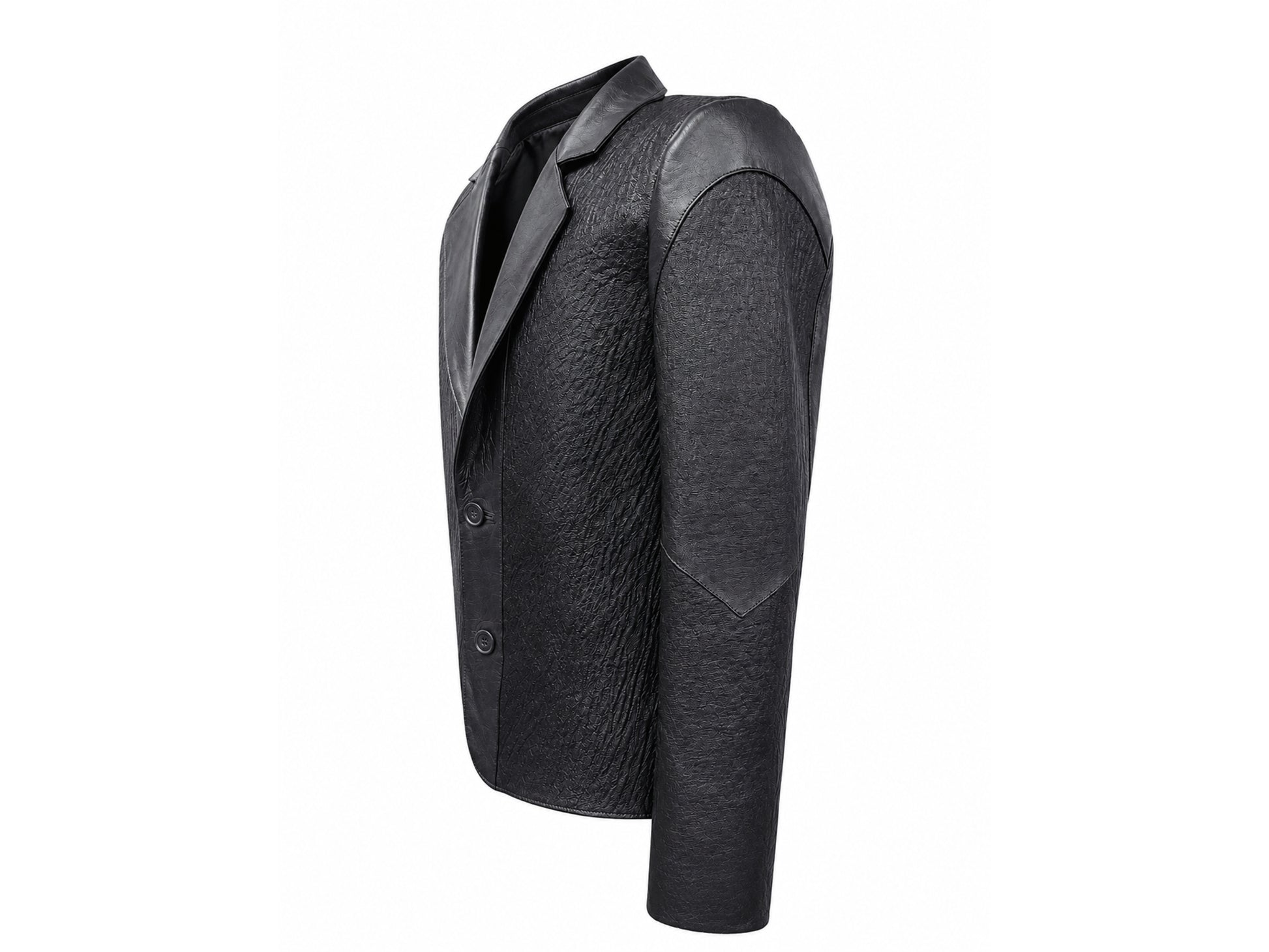 Genuine Shark Skin Suit Dress | Black Leather Blazer Pants