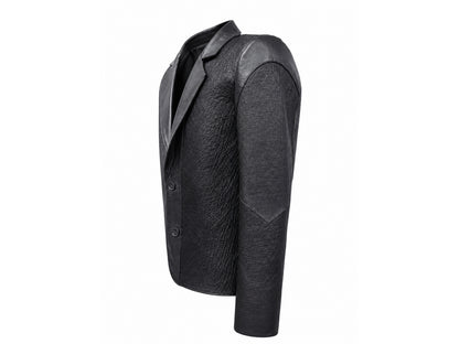 Genuine Shark Skin Suit Dress | Black Leather Blazer Pants
