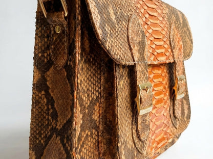Genuine Python Snakeskin Messenger Bag