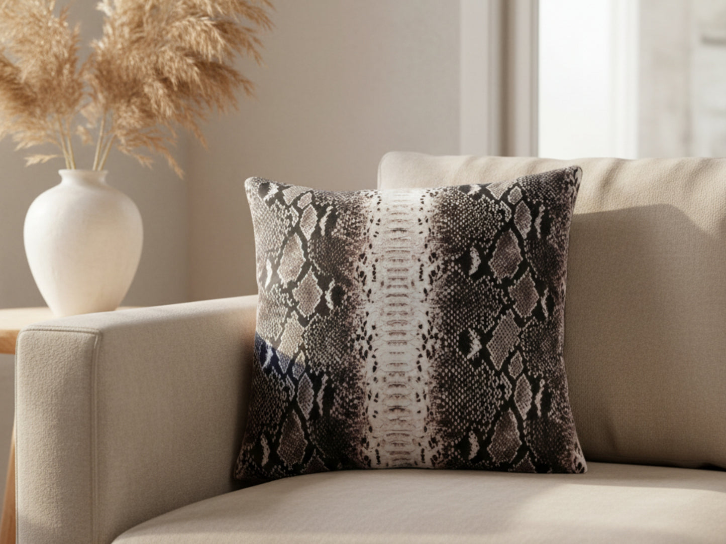 Genuine Python Snakeskin Sofa Cushion Covers