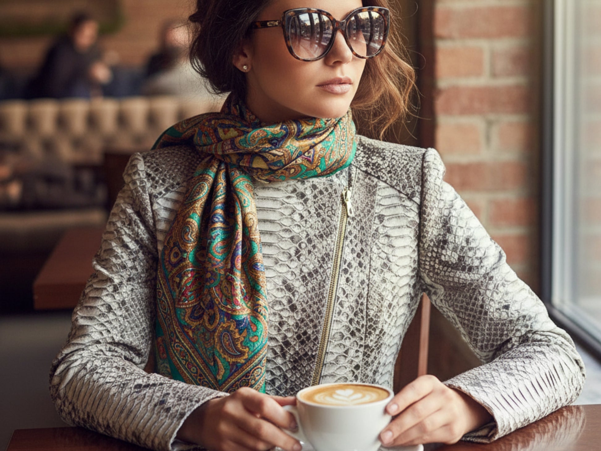 Genuine Python Snakeskin Jacket: Asymmetrical Zip