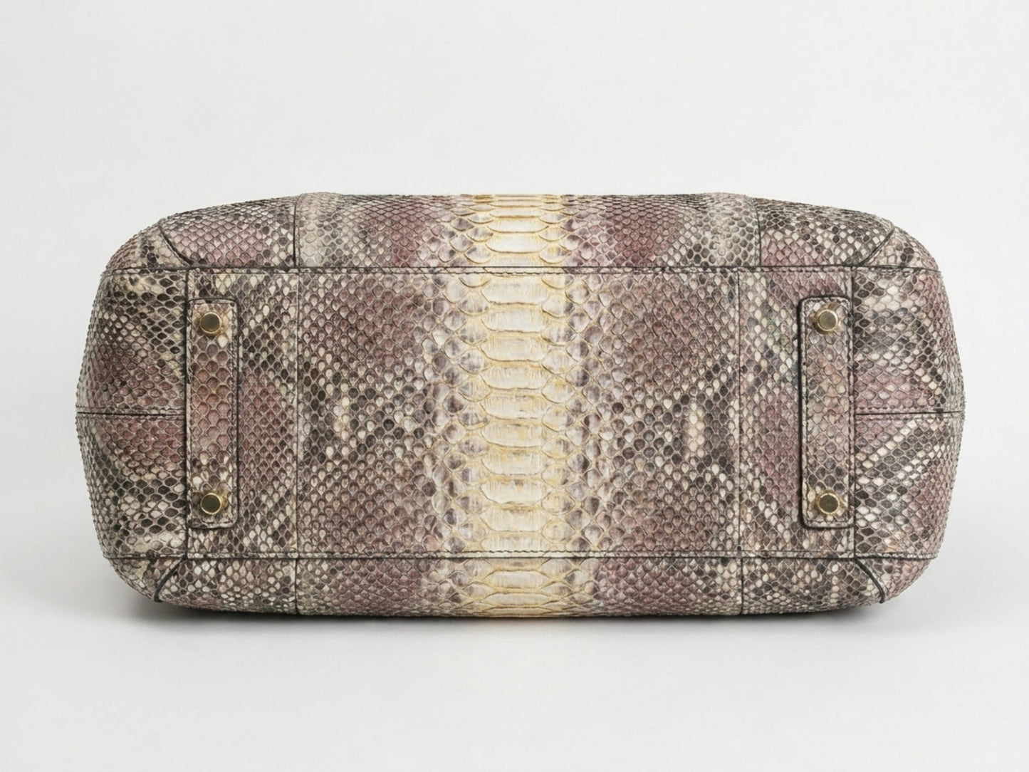 Antique Pink Python Snakeskin Tote Leather Bag