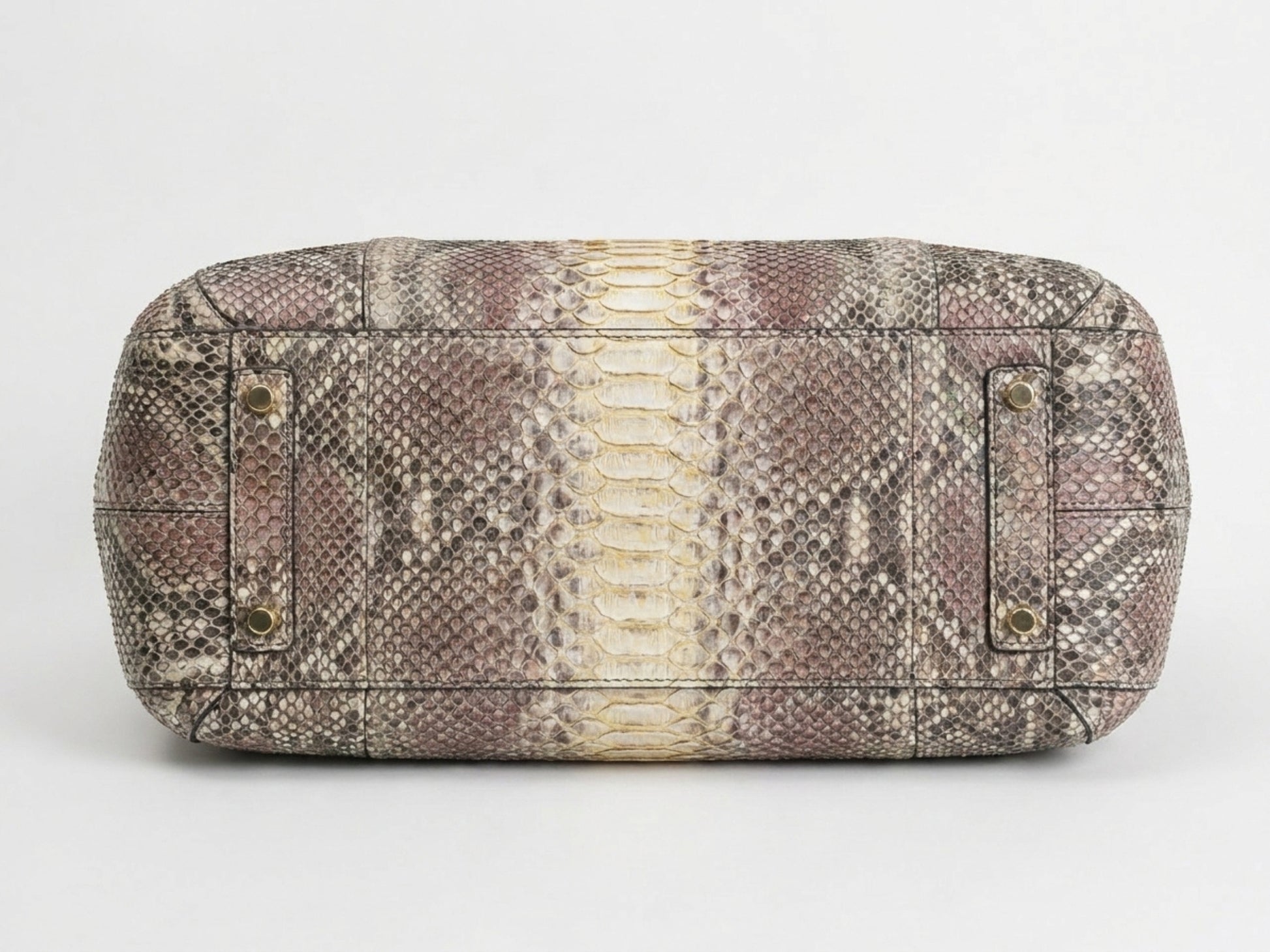 Antique Pink Python Snakeskin Tote Leather Bag