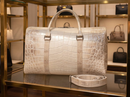 Himalayan Crocodile Leather Weekender Bag