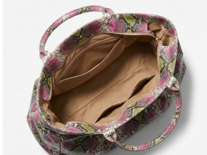 Multi Color Snakeskin Tote Bag – Large Shoulder Purse