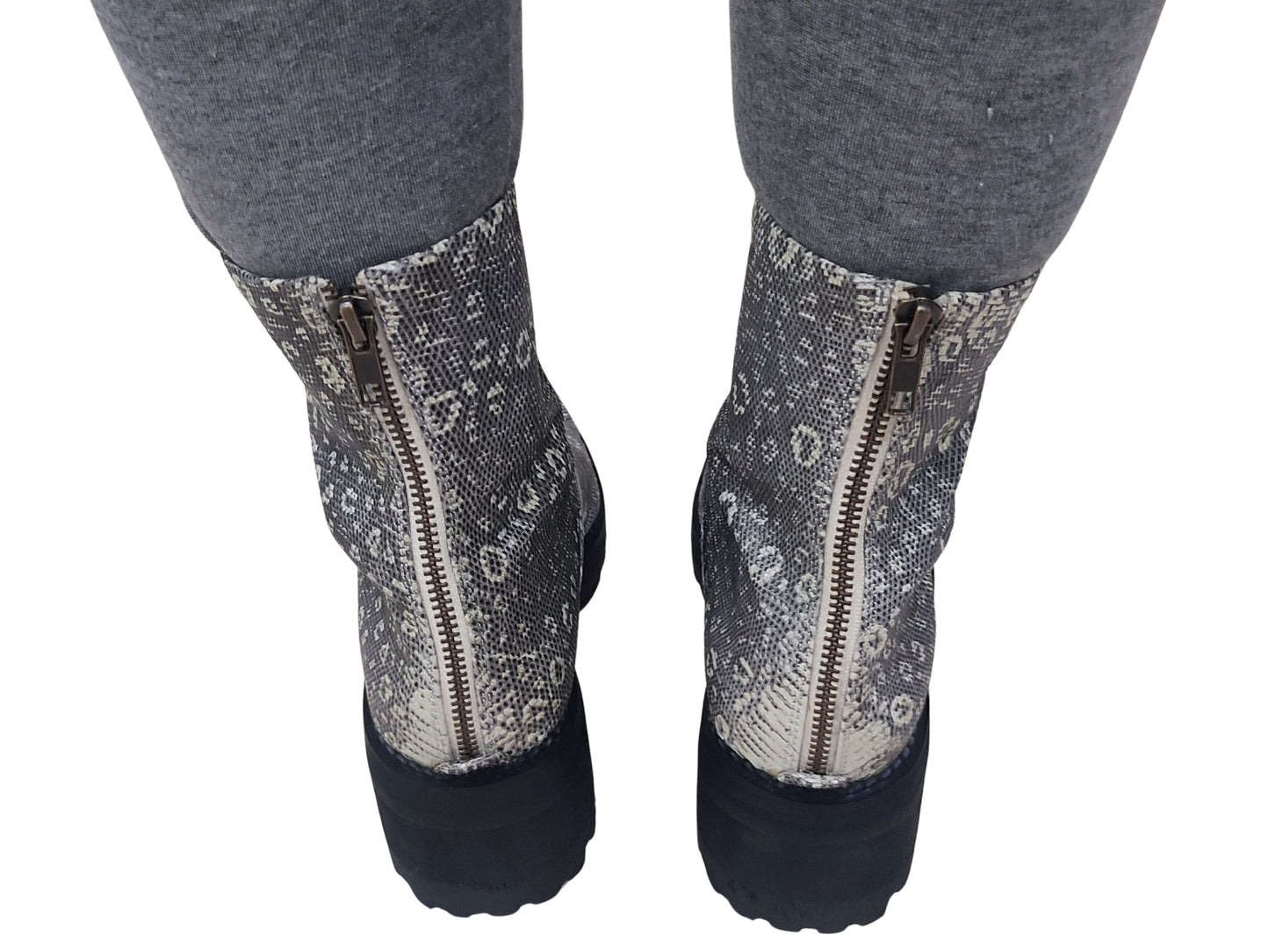 Genuine Lizard Skin Leather Boots - 4