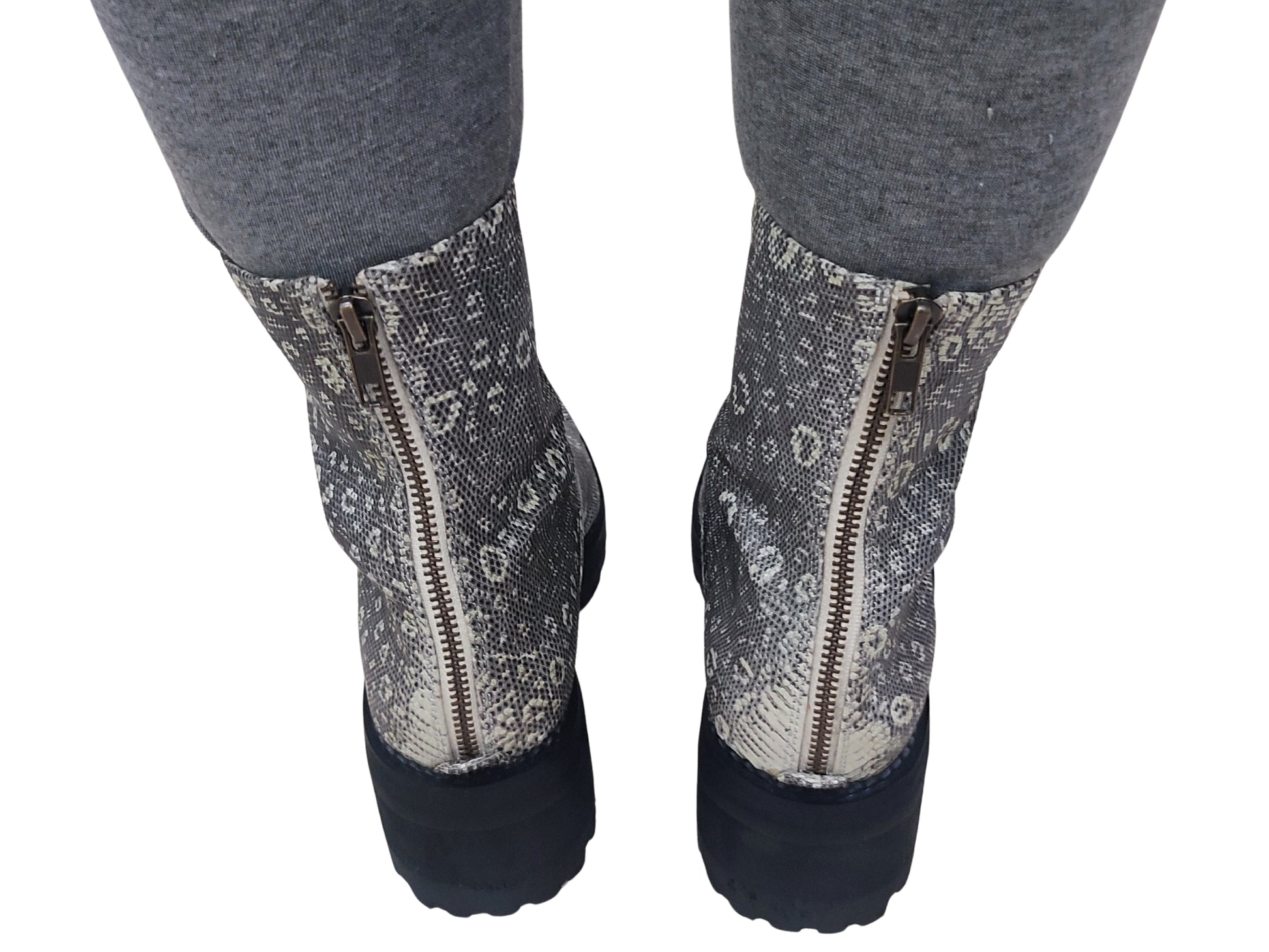 Genuine Lizard Skin Leather Boots - 4