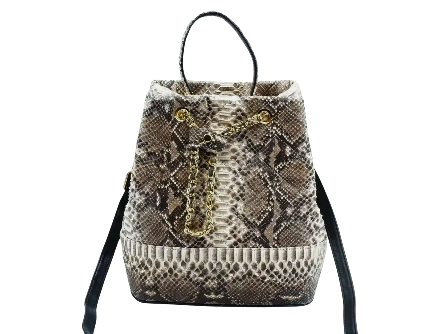 Drawstring Bucket Bag - Python Jacket by LFM Fashion