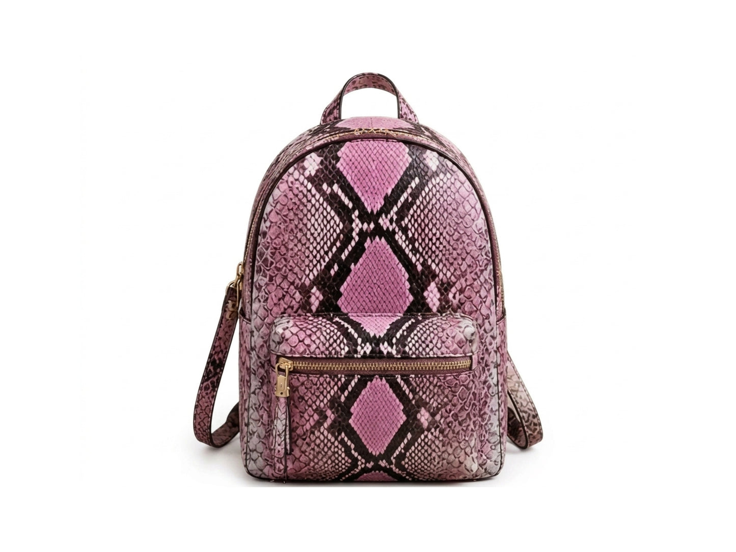 Blush Pink Python Snakeskin Backpack Purse