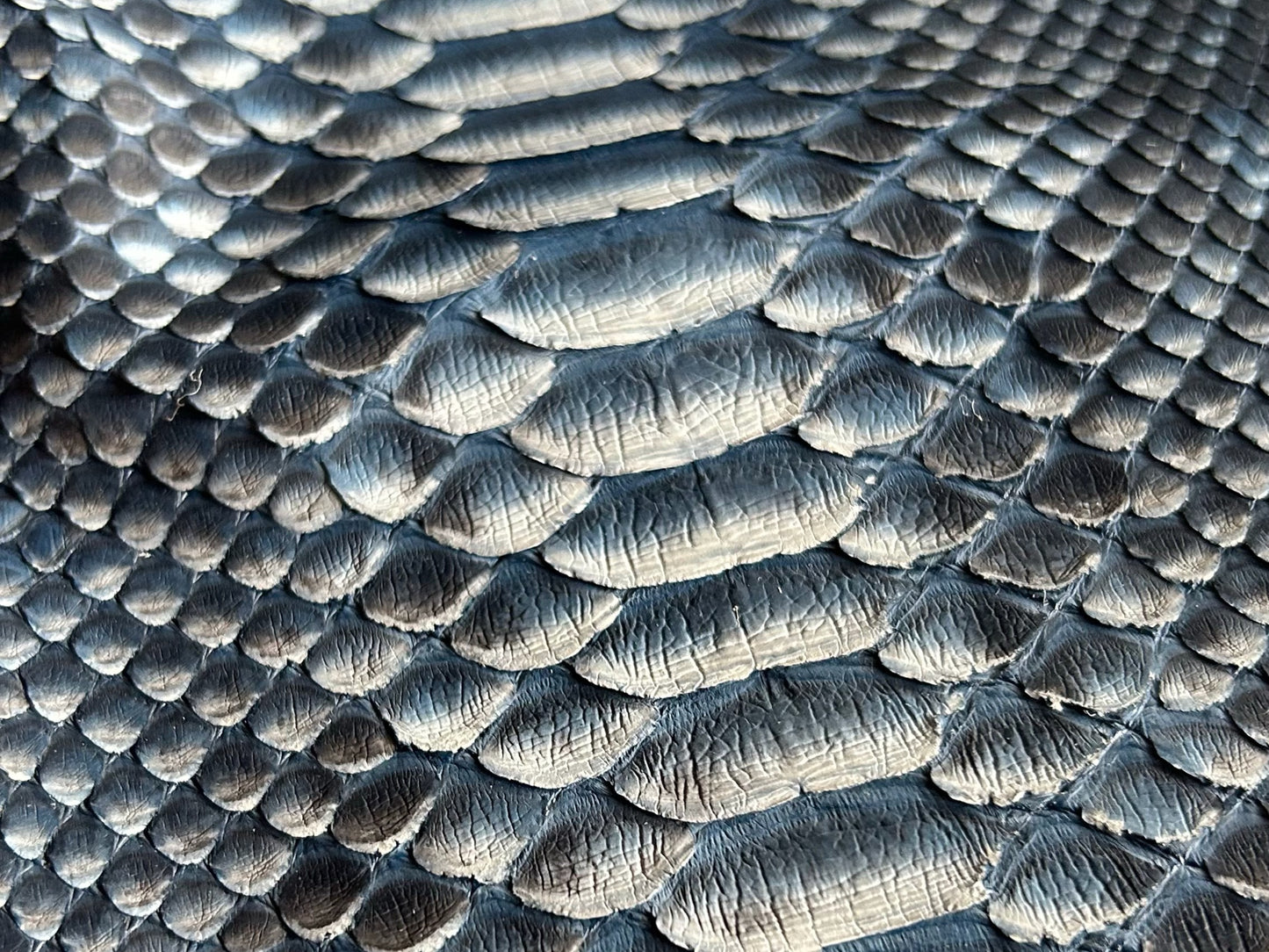 Genuine Python Snakeskin Biker Jacket: Blue Exotic Leather Motorcycle Jacket