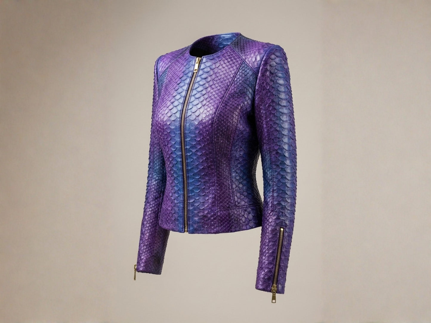 Purple Blue Python Snakeskin Jacket