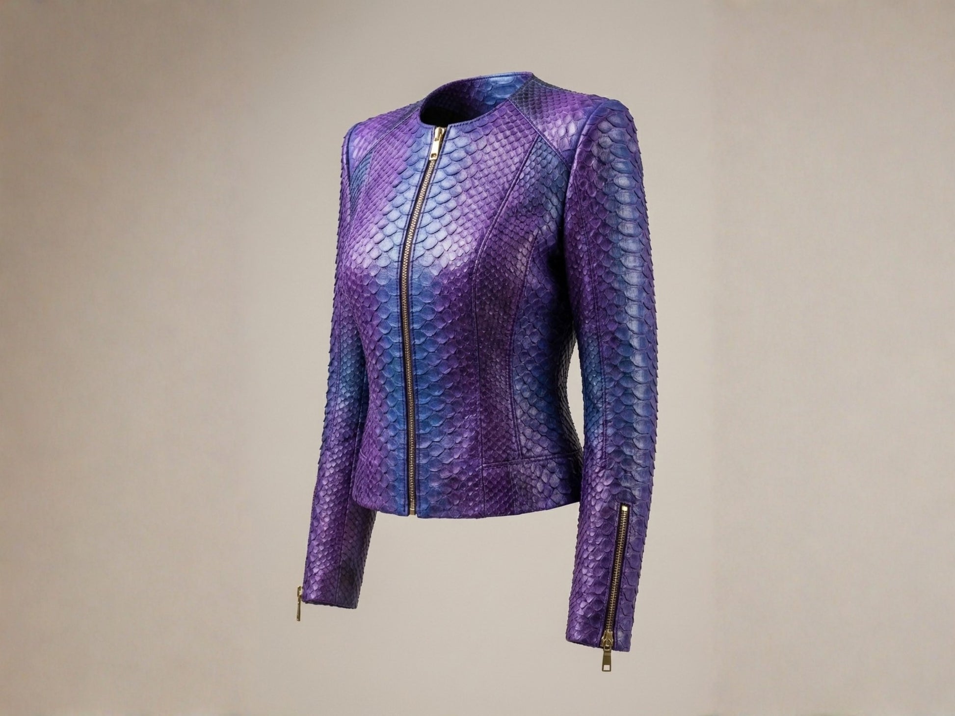 Purple Blue Python Snakeskin Jacket