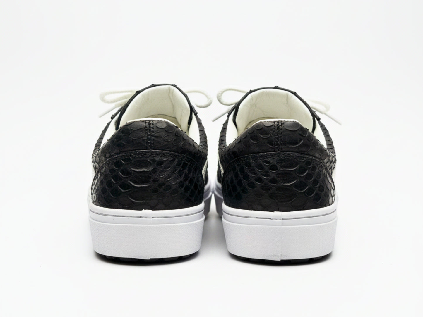 Genuine Python Leather Sneakers: Handmade Unisex Snakeskin Tie Shoes