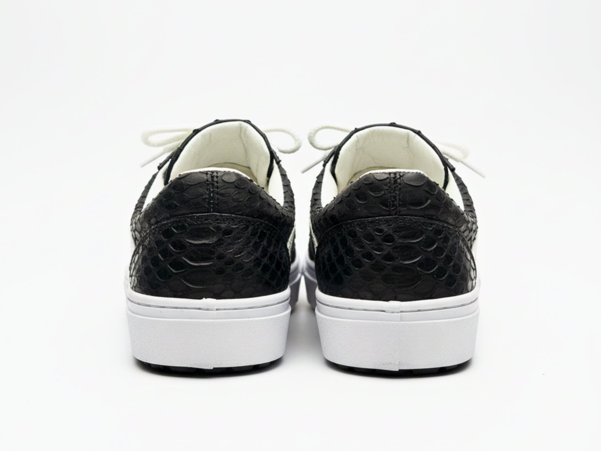 Genuine Python Leather Sneakers: Handmade Unisex Snakeskin Tie Shoes
